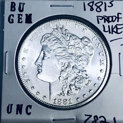 1881 S BU GEM MORGAN SILVER DOLLAR UNC MS+++ U.S. MINT RARE COIN 7821