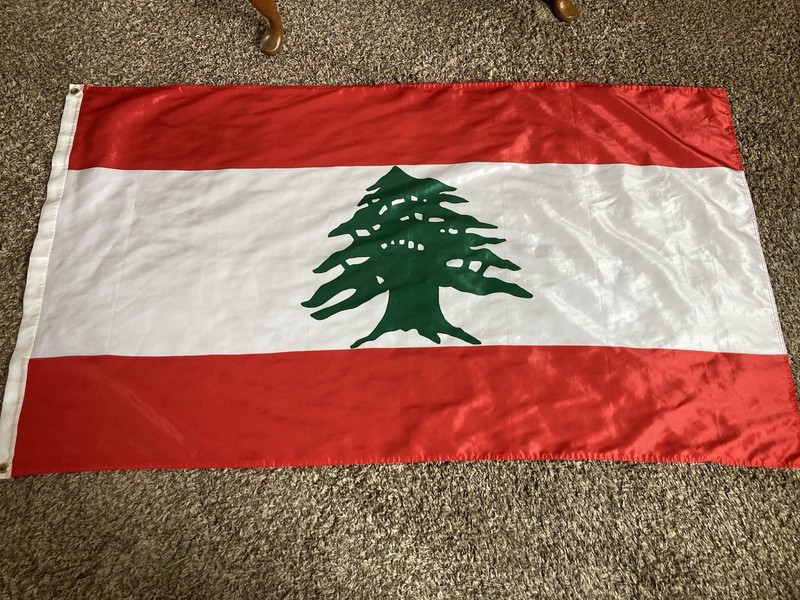 Lebanon flag 3x5 polyester flown Once