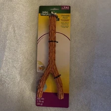 Wild Harvest Chewable Perch For All Birds Metal Attachment 3 In 1 Toy Free Ship
