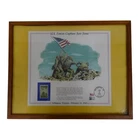 Framed First Day Cover Stamp $0.03 Iwo Jima Arlington Virginia February 19 1984