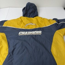 Starter NFL San Diego Chargers Hooded Puffer Jacket Navy Yellow XXL Vintage
