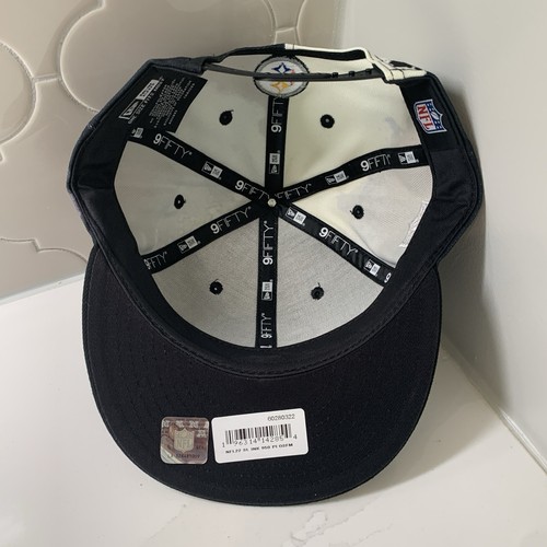 Pittsburgh Steelers New Era 9FIFTY NFL Sideline Ink Dye Black Adjustable Cap Hat - Picture 7 of 10