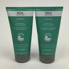 2x REN Skincare CLEARCALM Clarifying Clay Cleanser 5.1 fl oz Each
