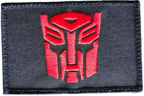 TRANSFORMER OPTIMUS PRIME MOVIE AUTOBOT BLACK RED UNIFORM HOOK MORALE PATCH