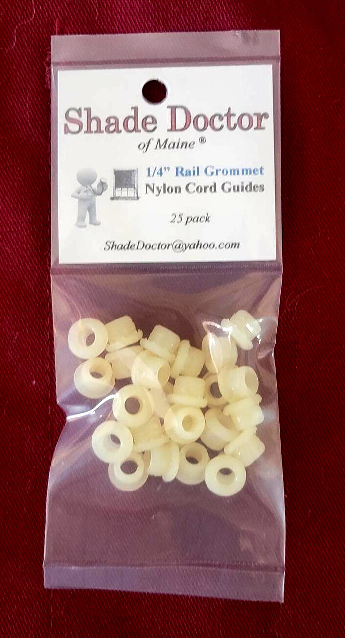 1/4" CORD GUIDE GROMMETS for Pleated, Cellular & RV Day/Night Shades (25-pack)