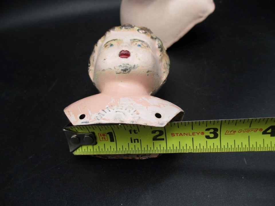 24" Antique Papier Mache Head Doll + German Minerva Tin Head PARTS