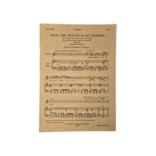 From The Depths Of My Distress Arthur Wills 1966 Novello For Unison Voices Piano