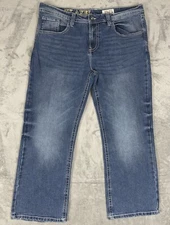 Tk Axel Jeans Mens 40x30 Slim Boot Cut Medium Faded Wash Blue Denim EUC