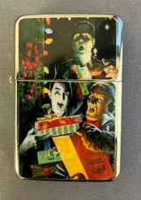 Holiday Caroling Monsters Flip Top Oil Lighter Windproof