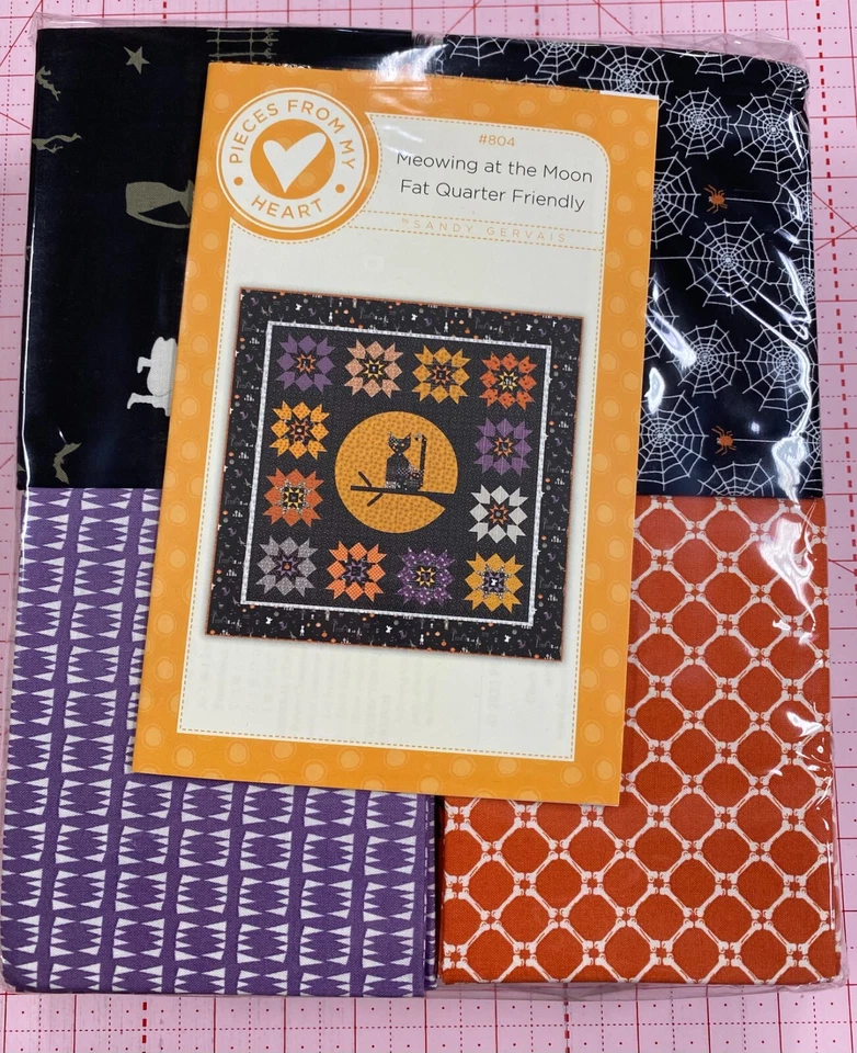 Riley Blake - Meowing at the Moon 被子盒装套件 - Sandy Gervais 著 — 第 3/3 张图片