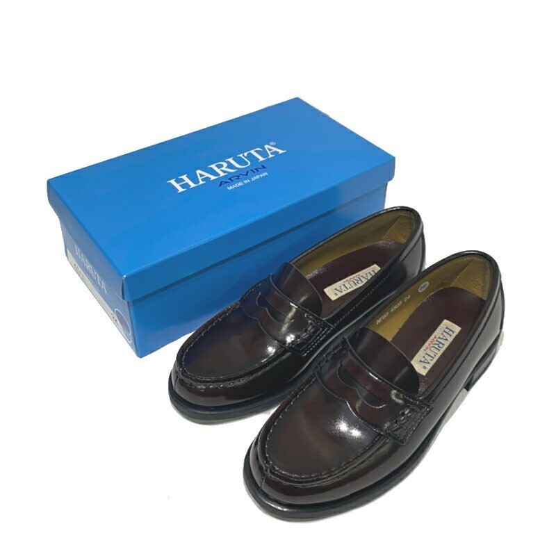 HARUTA24.5 3E ブラック レザー ローファー HARUTA ブラックレザー ローファー 24㎝ 3E