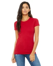 Bella + Canvas Ladies' The Favorite T-Shirt 6004 100% Cotton Fitted Sleeves Tee