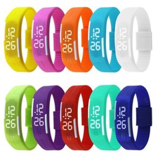 Orologio Unisex Sportivo Silicone LED Digitale Fedina Polso Uomo Donna Nuova qmj