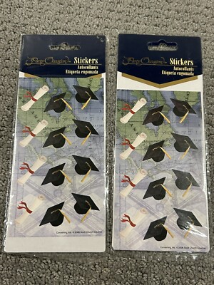 Vintage Graduation Stickers 2 New Packs 2 Sheets