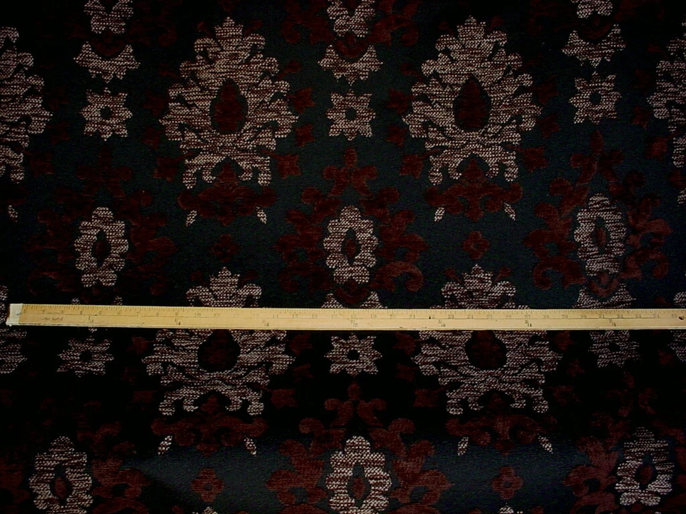 6 Tela de tapicería Scalamandre VX 00540014 Doula Espresso española floral damasco Foto 2 de 4