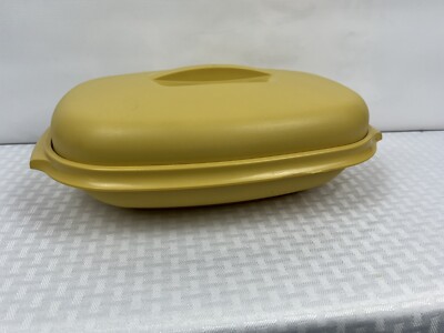 Vintage Tupperware 1273-4 Vegetable Rice Steamer Harvest Gold - 3 pc Set