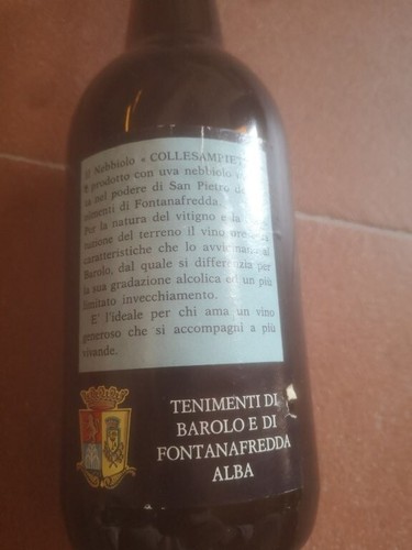 Nebbiolo di Serralunga d'Alba Barolo Fontanafredda 1967 Vintage bottle - Photo 7/7