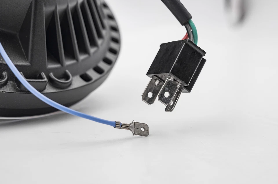 Par de faros LED DRL de 7 pulgadas anillo halo + arnés para Land Rover Defender 90/110 Foto 4 de 4