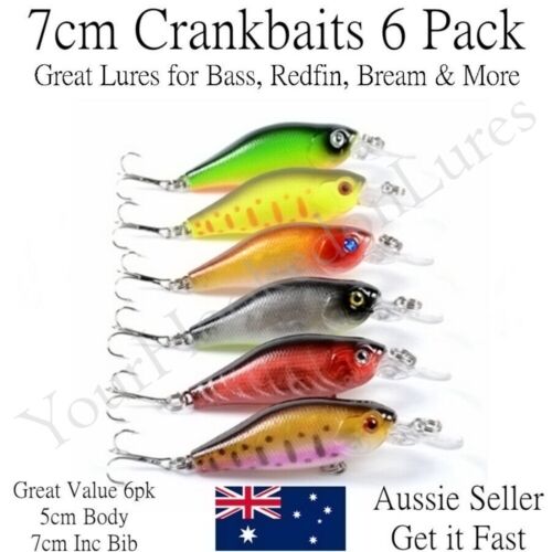6 Redfin & Bream Fishing Lures, Yellowbelly, Flathead, Bass, Perch, Trout, 7cm - Picture 4 of 5