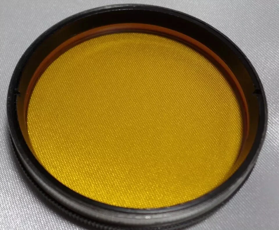 a Yellow-18 KMZ 66x0.75 Vintage light filter 66mm mount for LENS Helios-40 0769