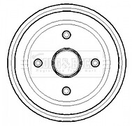 Borg & Beck BBR7123 Brake Drum