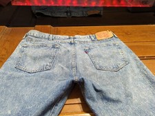 Levis 501xx Men's Straight Leg Button Fly Jeans Size 38x29 Acid Wash Blue