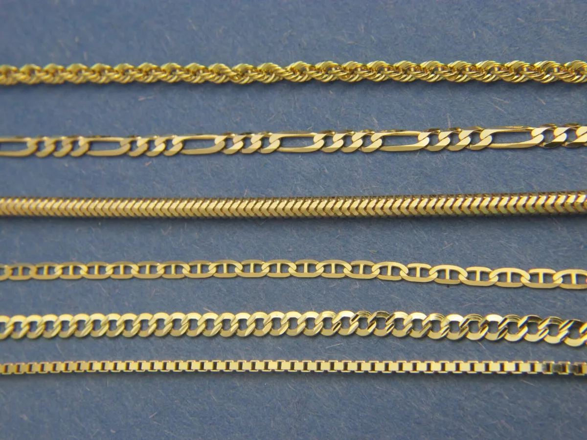 Vintage 14K Gold Snake Chain with Carabiner Clasp, 17” Long