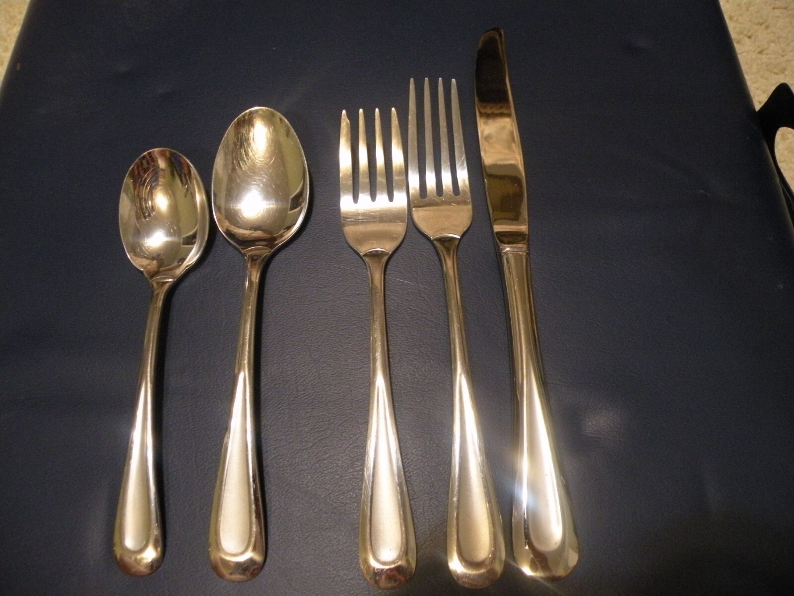 Oneida SATIN SAND DUNE 5 Pcs Serving Service Set Stainless Flatware