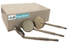 New Premium 12 x Dental Mouth Mirror heads Cone Socket 5 Plain  Hollow Handle