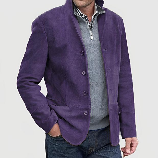 Gmiixder Short Lapel Jacket Men's Spring Autumn Vintage