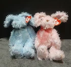 TY Vintage Attic Treasures Collection Rabbits Set of 2 Burrows & Fields