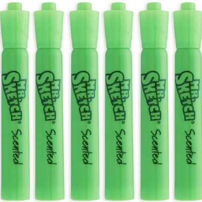 Mr Sketch - Light Green Mint Scented Markers, 1906357 - Pk of 6