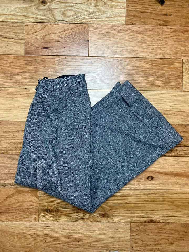 Neil Barrett Women 42 Pantalone Wool Blend Trouser Black Grey Glitter Weave - Image 2 of 4