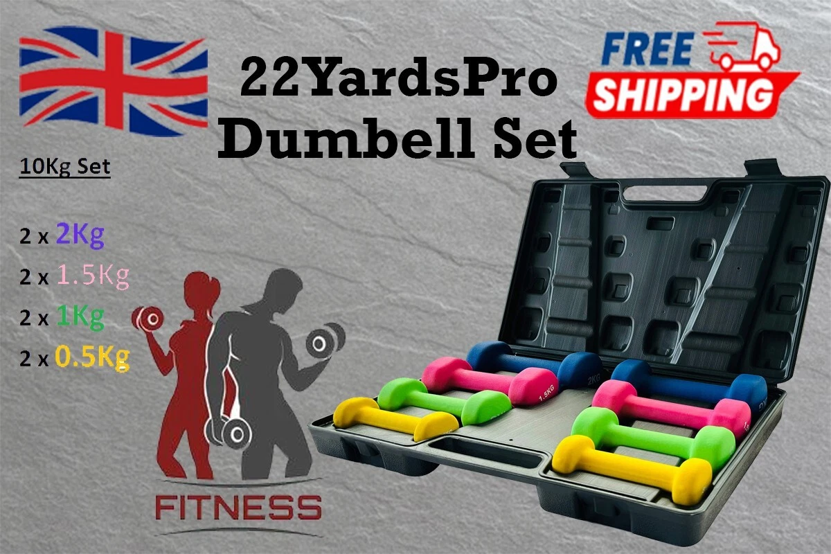 Fitness Dumbbell Set Hand Weights Case Workout Exercise Home Gym 10Kg New
Opens in a new window or t