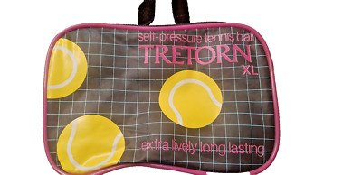 6 self pressure Tennisbälle, Tretorn XL, gelb, in Tretorn  Tasche  Vintage 1990