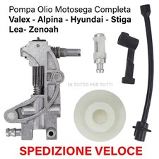 Pompa olio motosega 45cc 52cc 65cc COMPLETA Valex Hyundai Lea Stiga Alpina Zenoa