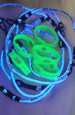EFX Performance Hologram Sport Glow In Dark Corded Necklace & Silicon Band 10pcs