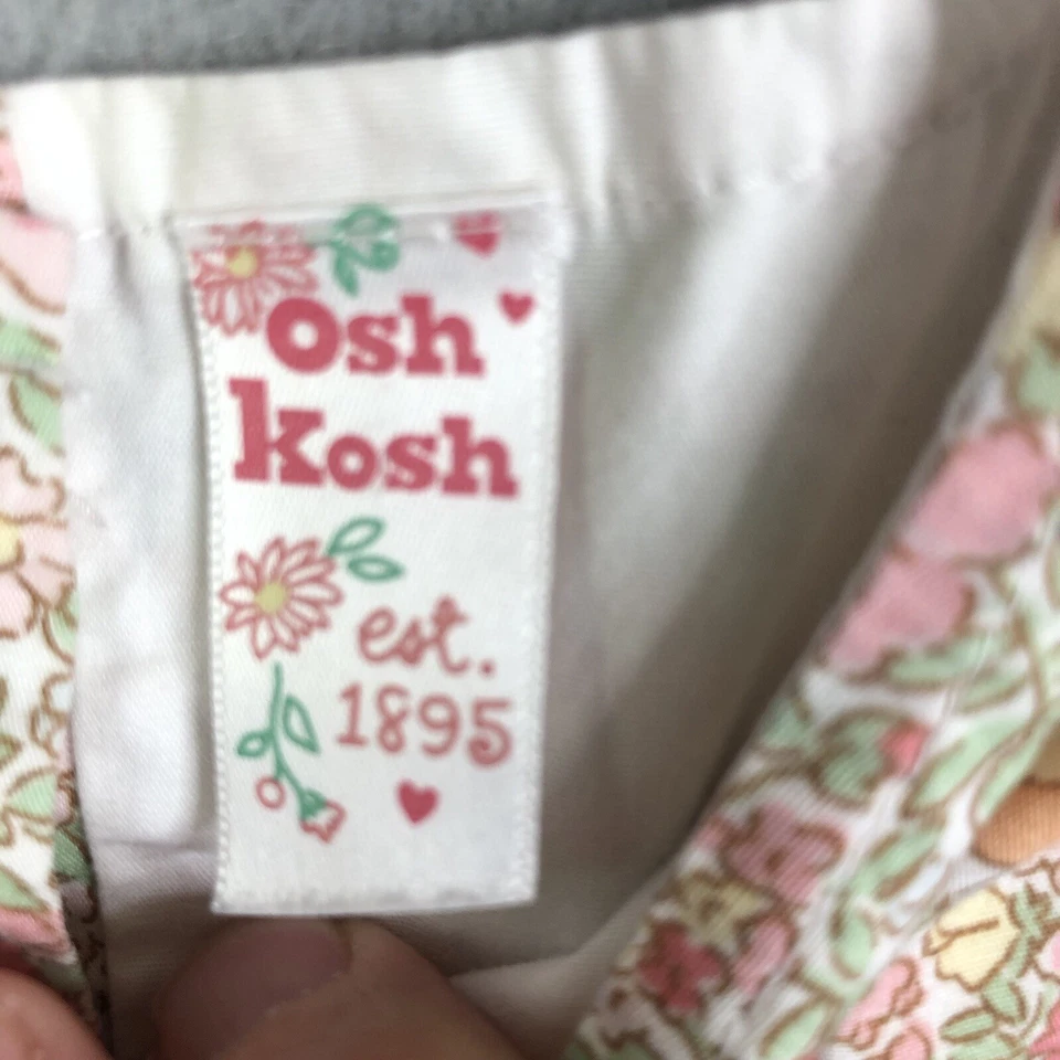 Винтажный osh Kosh платье девочек 6 розовый цветочный кукла Midi женский коттедж Core - Изображение 4 из 4