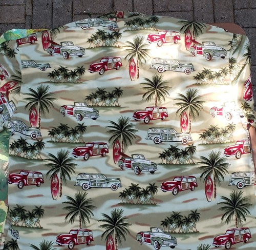 Mens Sun Casuals 3XL Hawaiian Print Short Sleeve Button Up Shirt Cars Surfboards - Picture 5 of 5