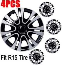 🔥 15" Set of 4 Wheel Covers Snap On Full Hub Caps fit for R15 Tire & Steel Rim