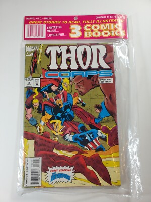 VINTAGE 3 Thor Corps comic book bag 1993 Marvel Comics