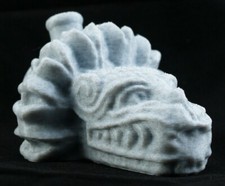 Silbato de la muerte Azteca Quetzalcóatl mármol serpiente emplumada blanca Dios HECHO EN EE. UU.