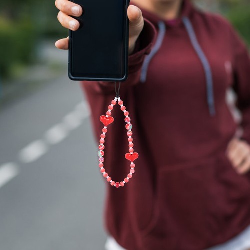 Phone Bracelet Chain Beads Phone Strap Acrylic Bead Wristband - Zdjęcie 3 z 12