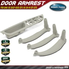 4Pcs Left & Right Gray Interior Door Pull Handle Trim for BMW X5 X6 E70 E71 E72