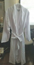 Image of NEW KASSATEX BATHROBE BATH ROBE SMALL/MED COTTON $160 MINT WHITE UNISEX