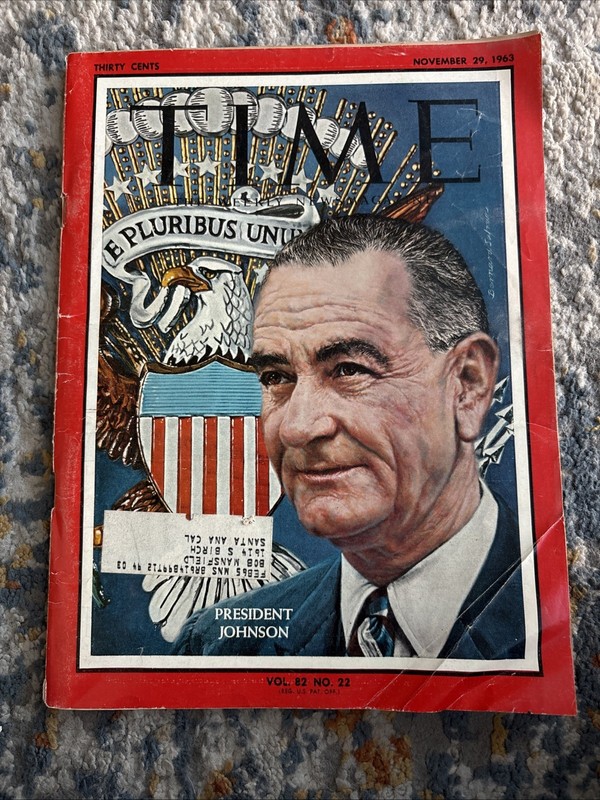 Time Magazine November 29 1963 President Lyndon B Johnson Vol. 82 No. 22