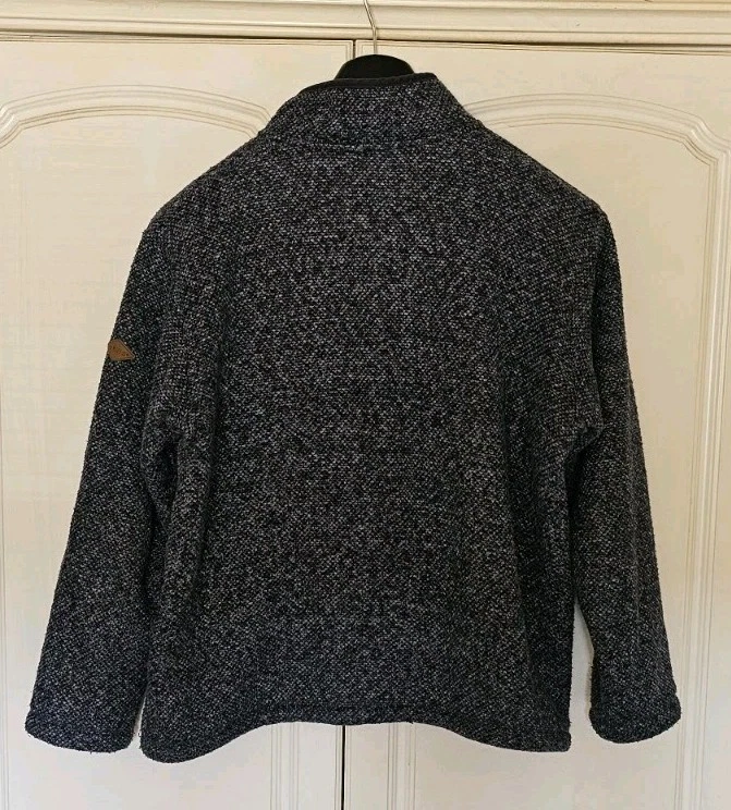 ORVIS Fleece Quarter Zip Mens XL Mottled Blue Double Layer Fleece Lined - Image 3 of 4