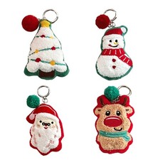 Cute Santa Reindeer Keychain Christmas Tree Toy Sweet Santa Gift for Girlfriend