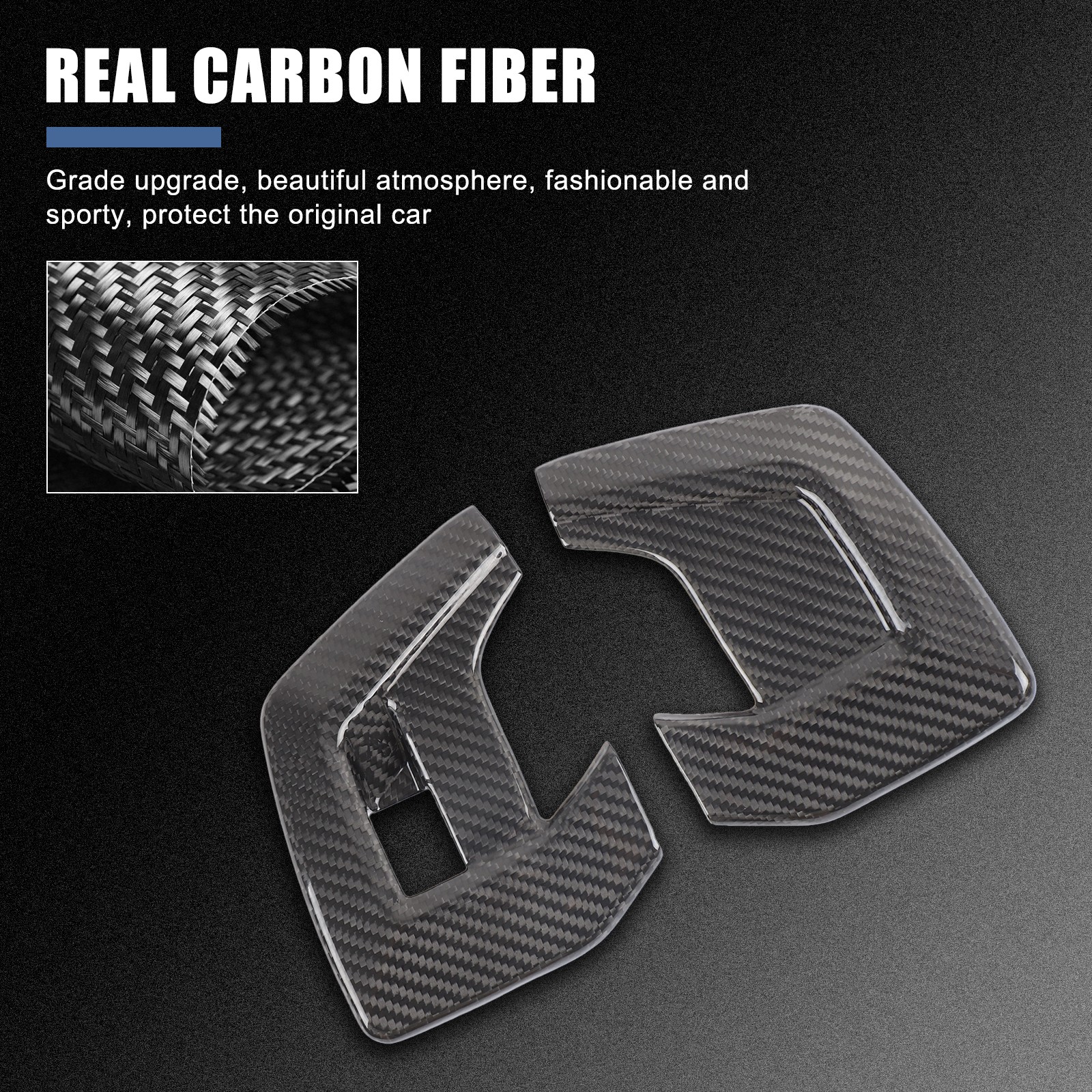 Real Carbon Fiber Door Trunk Lid Switch Trim cover Fits Lamborghini Urus 2018-24