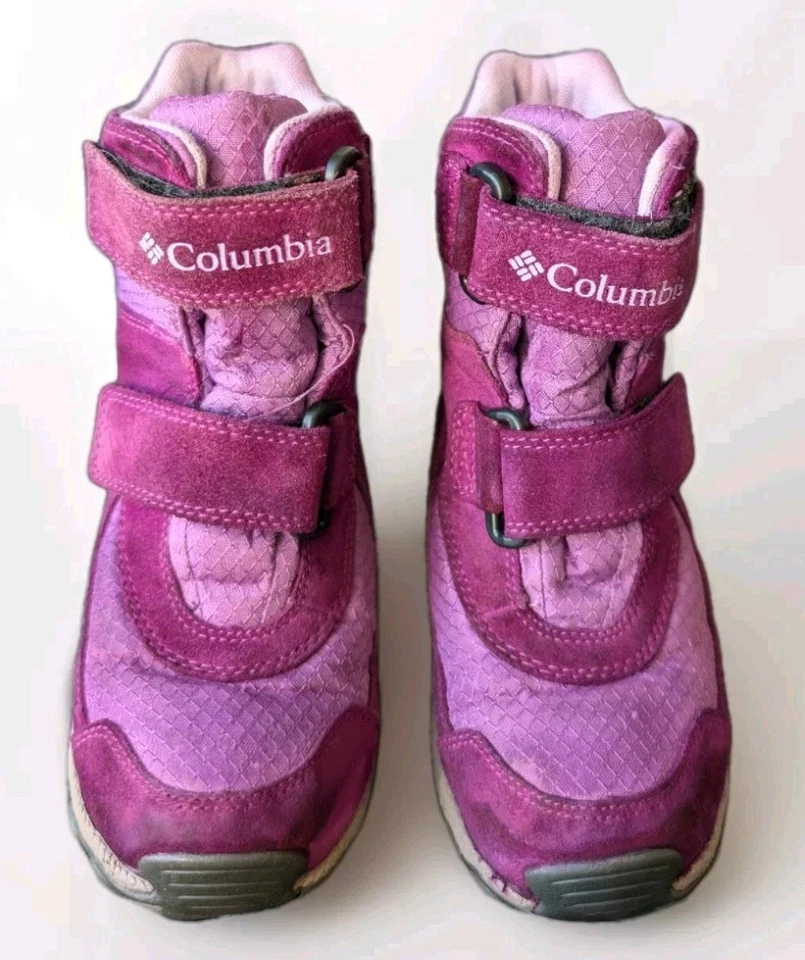Columbia Parkers Peak Niñas Grandes Talla 13 Invierno Botas de Nieve Púrpura Gamuza Foto 2 de 4